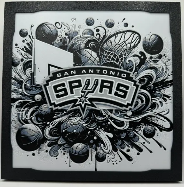 HueForge model: San Antonio Spurs - NBA Hueforge by Canadian Gamer