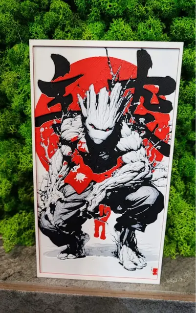 HueForge model: Samurai Groot by Garuda3D