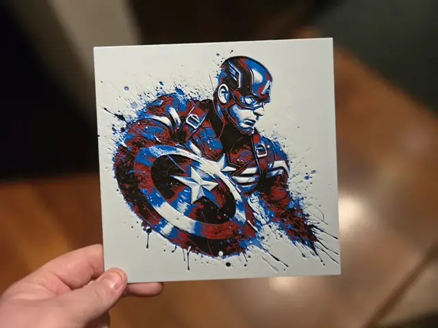 HueForge model: Graffiti Captain America Hueforge by 3Ree Printing