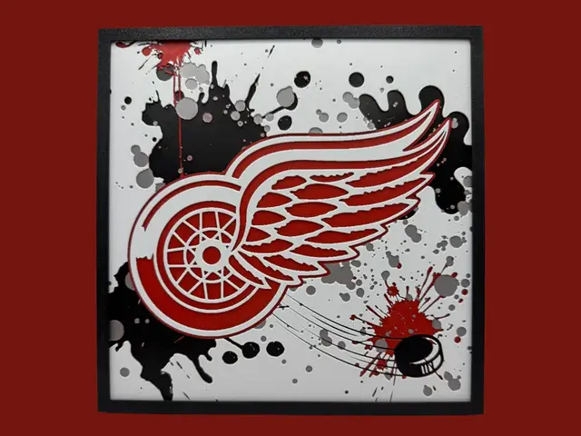 HueForge model: Detroit Red Wings - Series 2 - NHL Hueforge by Canadian Gamer