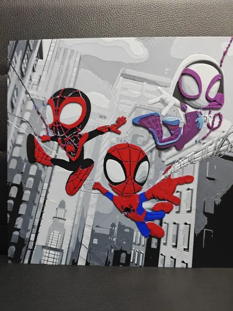 HueForge model: Spidey and His Amazing Friends by TheHueforgeLady