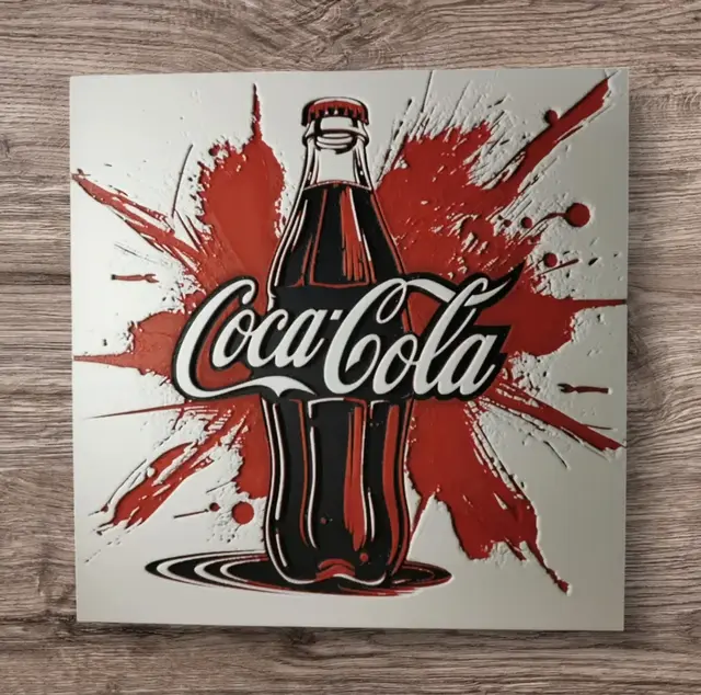 HueForge model: The Coca-Cola splash Hueforge by Cré'Art 3D