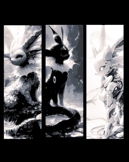 HueForge model: Various evolutions of the mythical creature - Set of bookmarks by BooneCo3d