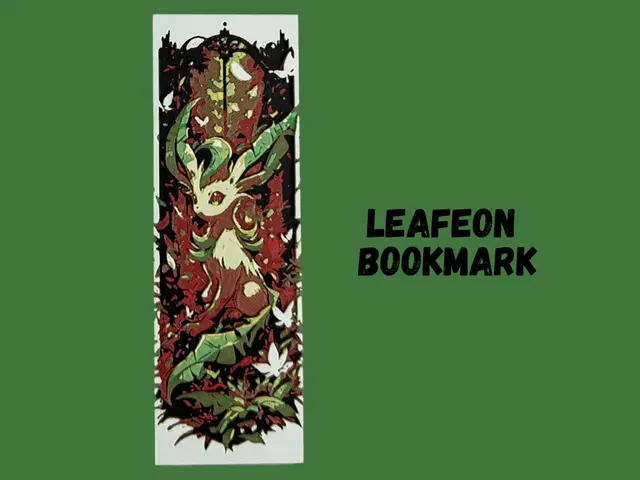HueForge model: Leafeon - Pokemon Bookmark - 2025 Year of Eevee by Canadian Gamer