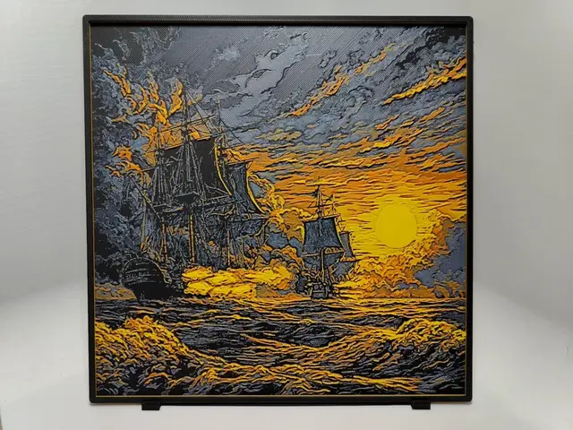 HueForge model: Battle of Trafalgar Sunset - Hueforge by BeaN
