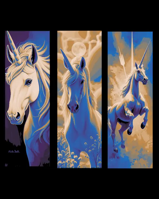 HueForge model: Magical Unicorn Bookmarks by BooneCo3d