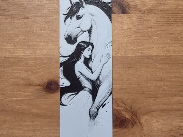 HueForge model: Girl And Horse Bookmark by Morganja