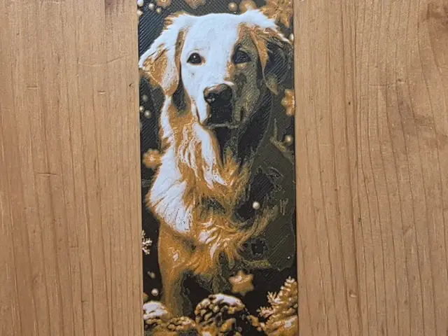 HueForge model: Golden Retriever Bookmark by Morganja