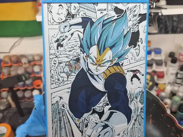 HueForge model: Dragon ball Super - Vegeta Blue Hueforge by Dakiren