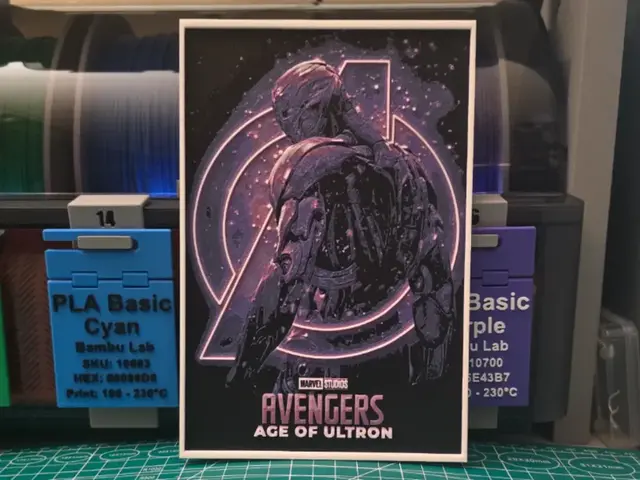 HueForge model: Avengers: Age of Ultron Movie Poster - Hueforge by Lumpy3D
