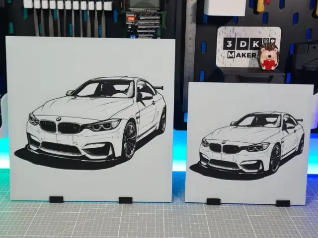 BMW M4 - Hueforge - 3 Colors