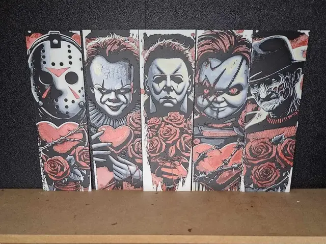 HueForge model: Anti-Valentines Horror Bookmark Version 6 profiles by 3dGlow