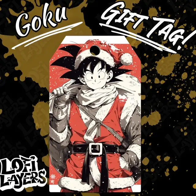 HueForge model: Goku Santa Hueforge Gift Tag by LoFi Layers