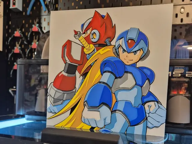 HueForge model: Megaman & Zero - Hueforge by Glitch Kitten