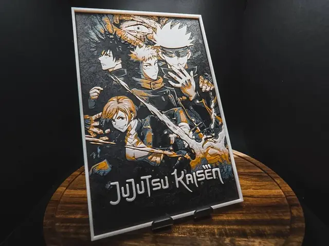 HueForge model: Jujutsu Kaisen (Series Poster - HueForge) by HugheCraft
