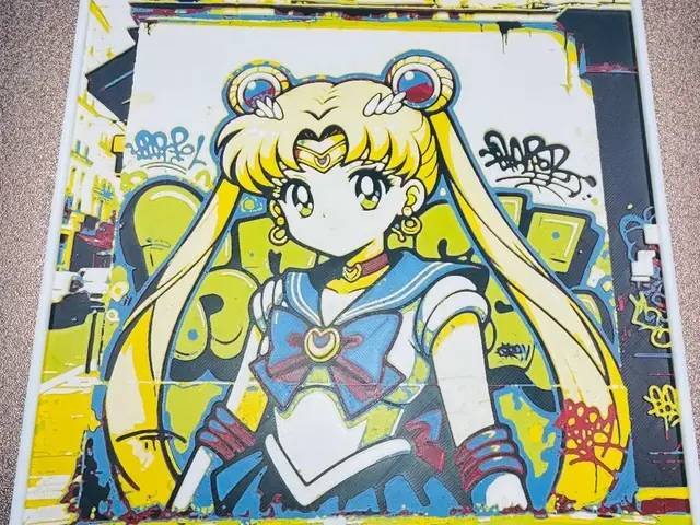 HueForge model: Street Art SailorMoon by World of Glt 3d