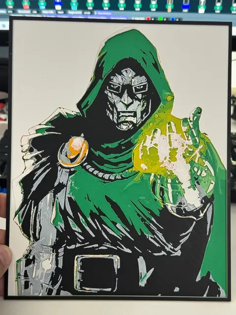 HueForge model: Dr. Doom Energy by Strata Prints