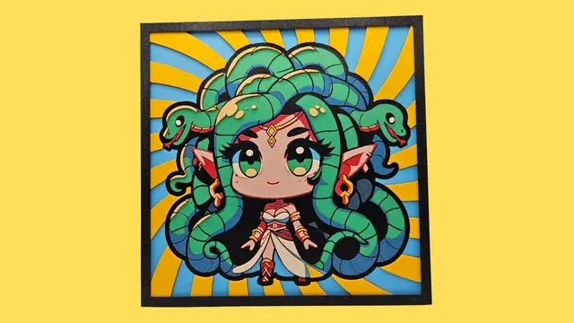 HueForge model: Medusa by BusyKikiBee