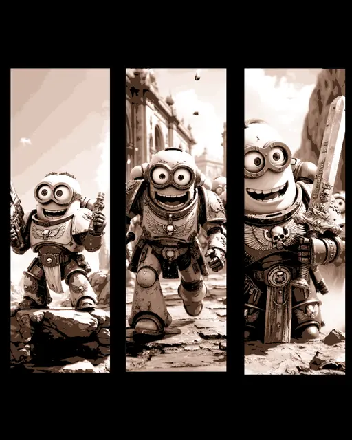 HueForge model: Sometimes a marine just has to have fun, even if he is a minion!  Set of bookmarks by BooneCo3d