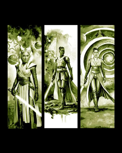 Fan Art Set of Bookmarks - Star Wars High Republic Sketches of Lady Jedi