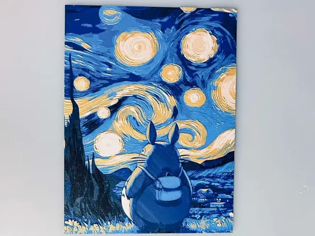 HueForge model: Totoro Starry Night Vincent van Gogh by 3djd