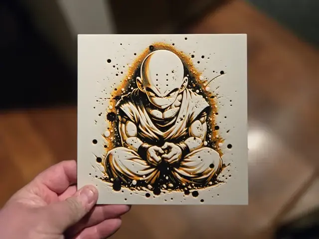 HueForge model: Graffiti Krillin Hueforge by 3Ree Printing