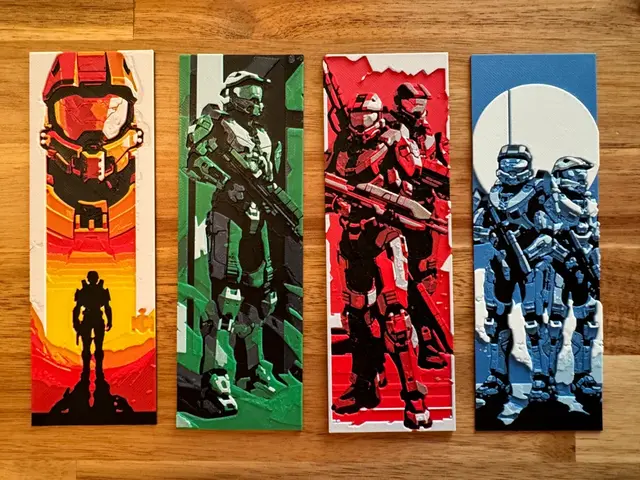 HueForge model: Halo Bookmark Collection #1 by Canadian Gamer
