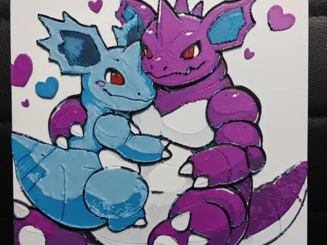 HueForge model: Nidoking & Nidoqueen Love by TheHueforgeLady