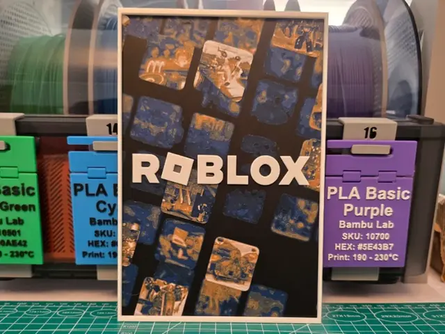 HueForge model: Roblox Poster - Hueforge Art by Lumpy3D