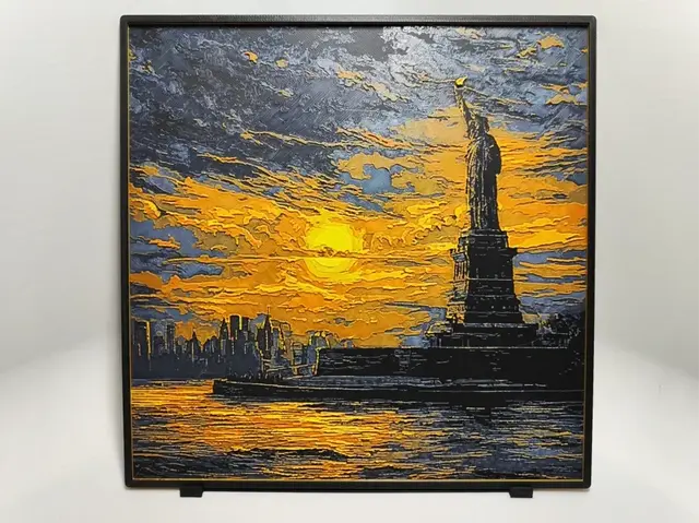 HueForge model: Statue of Liberty Sunset - Hueforge by BeaN