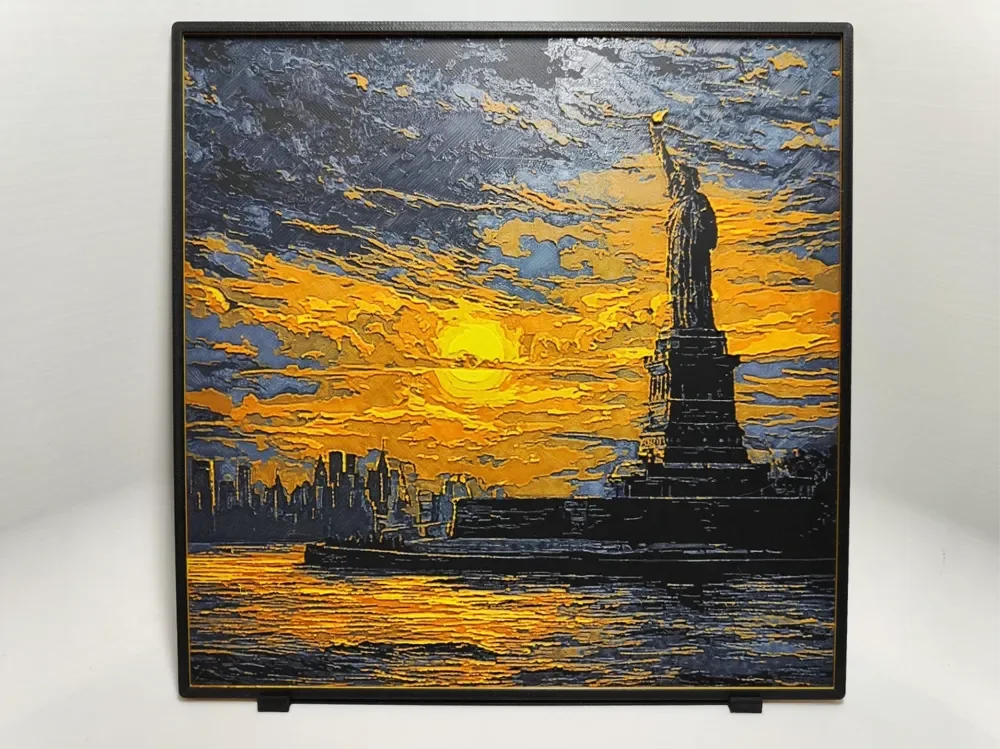 Statue of Liberty Sunset - Hueforge by BeaN HueForge model: Statue of Liberty Sunset - Hueforge by BeaN