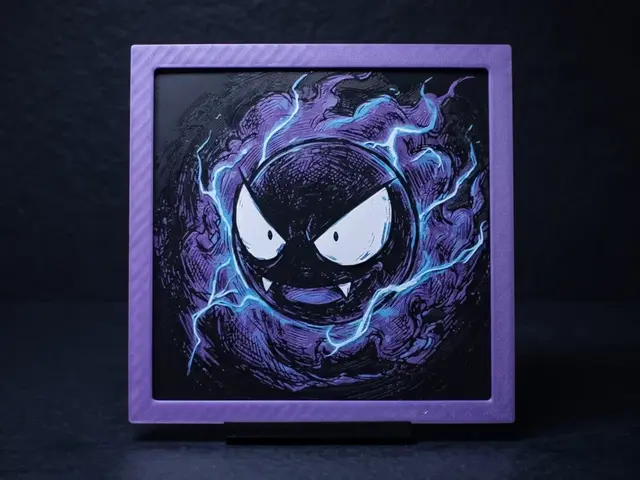 HueForge model: Gastly Gaze - Hueforge Wall Art by LED