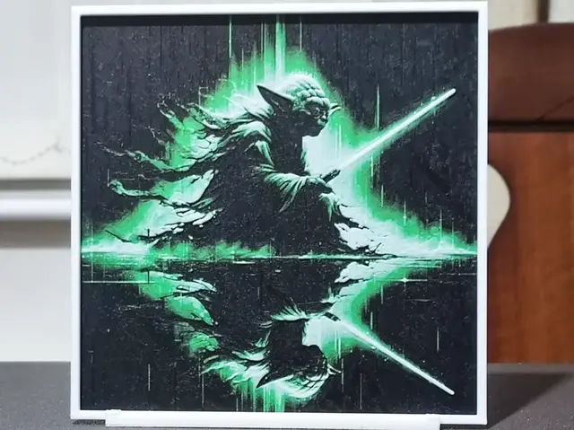 HueForge model: Yoda (1) - HueForge 3 Color by BoDad
