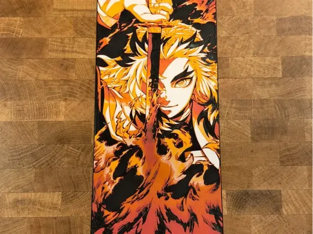 HueForge model: Demon Slayer - Rengoku, Flame Hashira (Colored) by Pretty Okay Prints