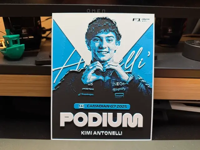 HueForge model: Kimi Antonelli First F1 Podium - F1 HueForge by liv_3d