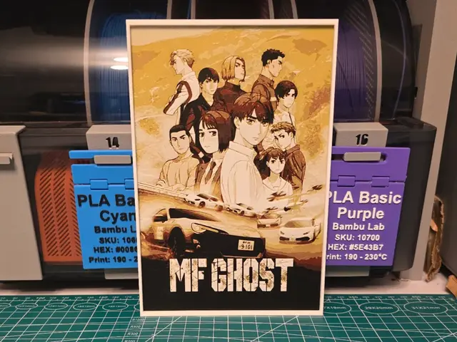 HueForge model: MF Ghost Anime Poster - Hueforge Art by Lumpy3D