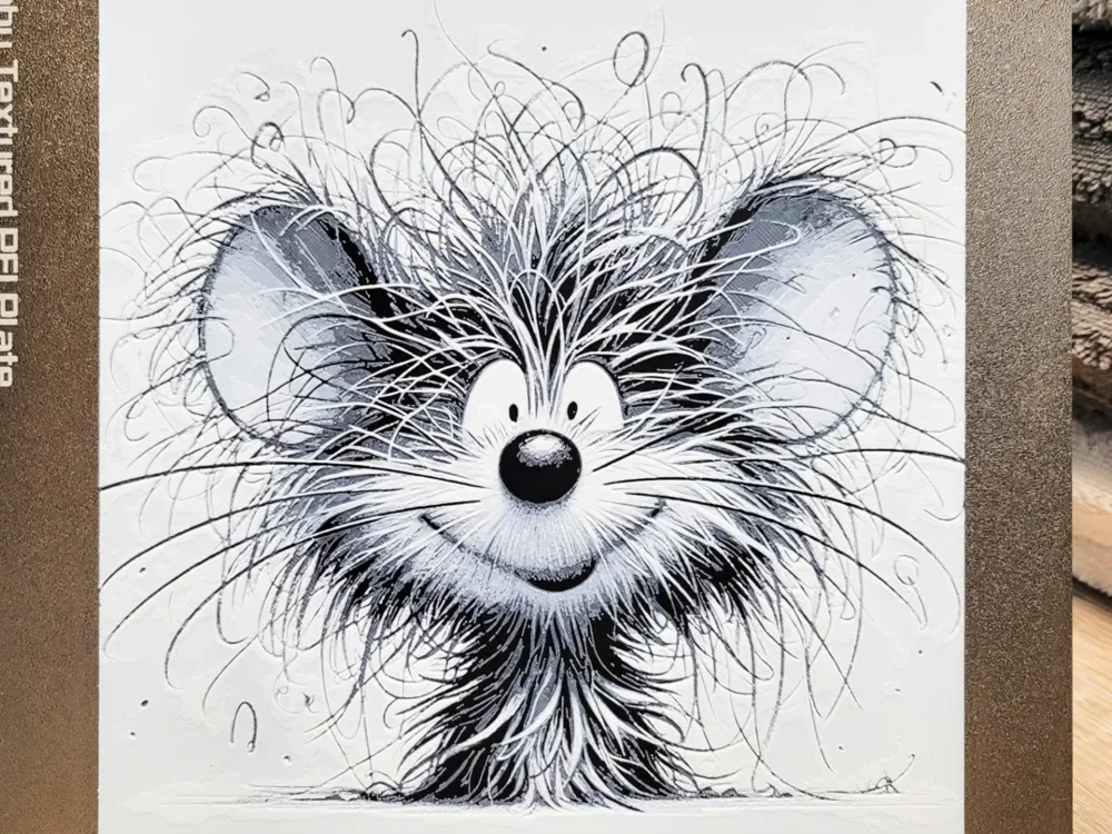 Funny Little Mouse - Black White -Hueforge 200x200 by Vincent111 HueForge model: Funny Little Mouse - Black White -Hueforge 200x200 by Vincent111