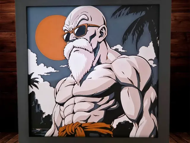 HueForge model: Max Power Master Roshi - Dragon Ball Z - 4 Colours by Side Quest Hues