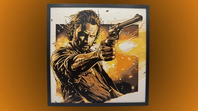 HueForge model: Rick Grimes - The Walking Dead Hueforge by Canadian Gamer