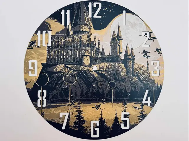 HueForge model: Customizable Clock - Harry Potter, Quidditch Night by 3djd