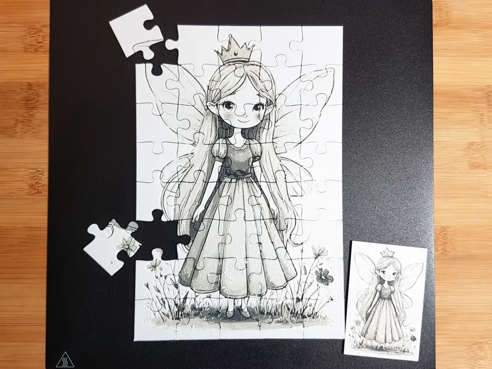 Fairy Princess Puzzle, 40-piece, Hueforge by Dame Jo HueForge model: Fairy Princess Puzzle, 40-piece, Hueforge by Dame Jo