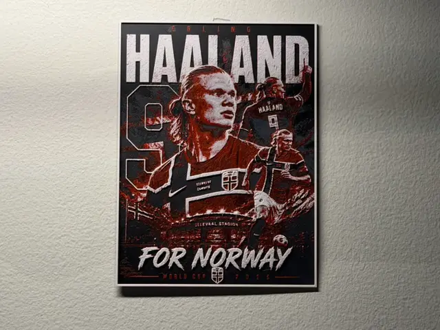 HueForge model: Erling Haaland Norway World Cup Player HueForge by liv_3d