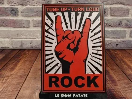 HueForge model: Plaque Rock Vintage Hueforge by leshowpatate
