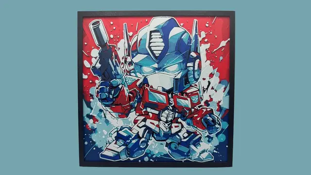 HueForge model: Optimus Prime - Chibi Edition - Transformers Hueforge by Canadian Gamer