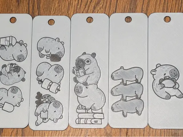 HueForge model: Capybara Bookmark 2 colors Set of 6 by AirMechDesigns