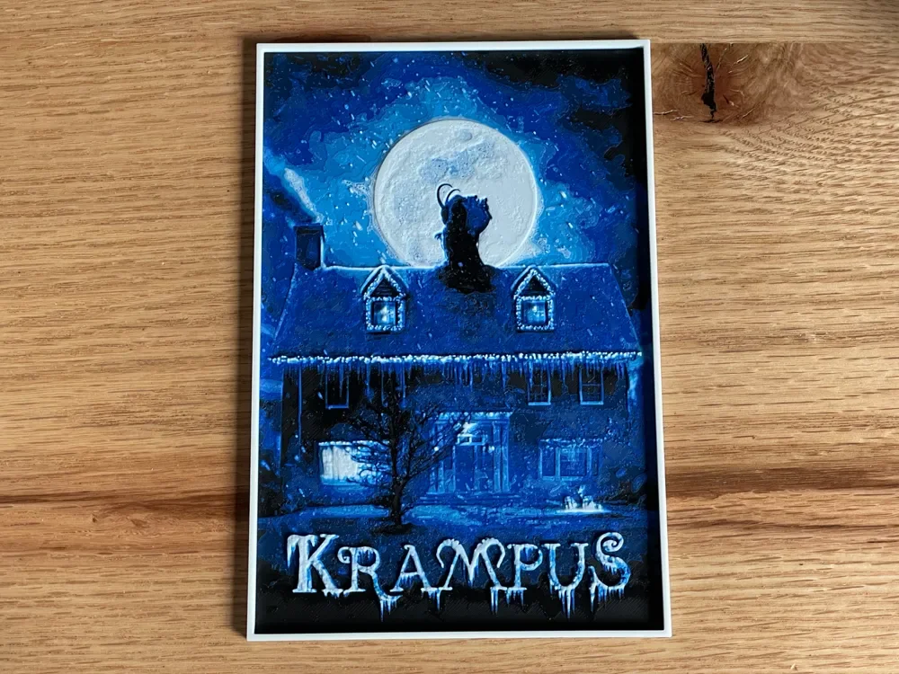 Krampus (2015) Hueforge Movie Poster by NiiON HueForge model: Krampus (2015) Hueforge Movie Poster by NiiON