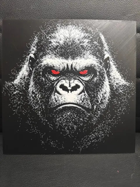 HueForge model: Silverback Gorilla by TheHueforgeLady