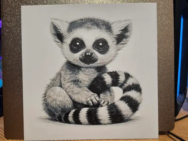 HueForge model: Cute baby ring tail lemur - hueforge by 3dGlow