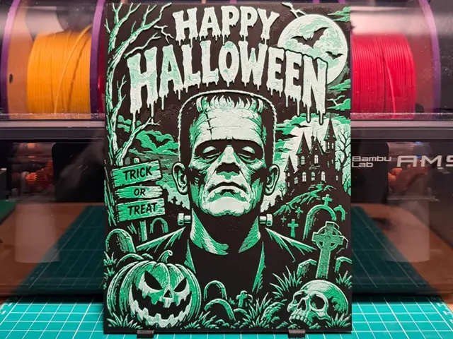 HueForge model: Frankenstein Poster by liv_3d