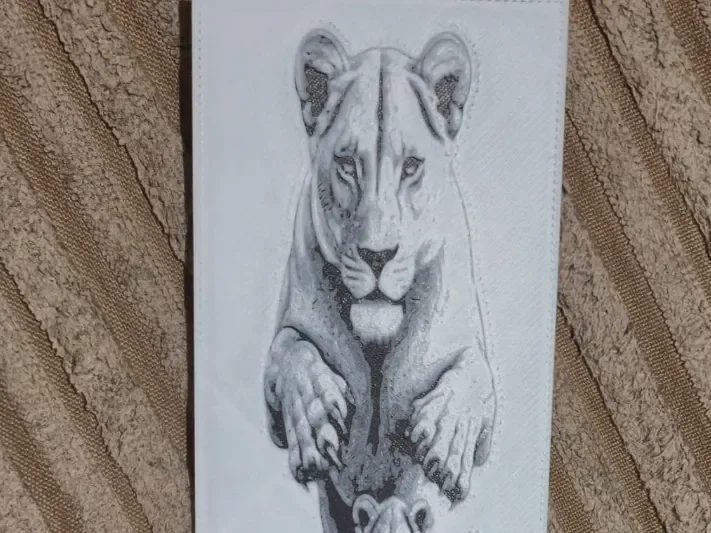 Lion and cubs bookmark by Buntsta HueForge model: Lion and cubs bookmark by Buntsta
